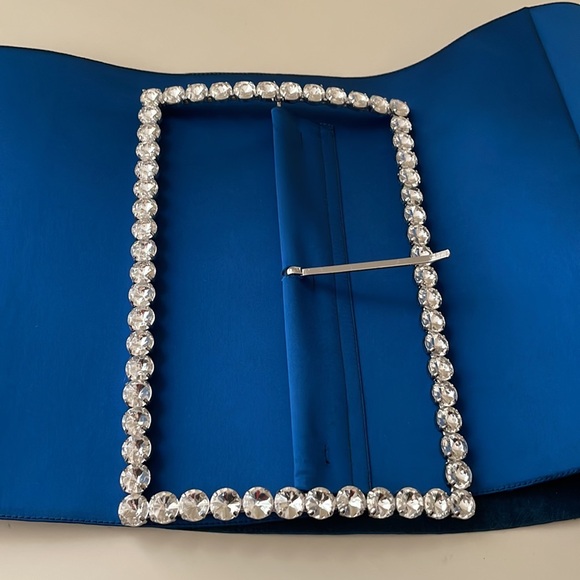 Jeffrey Campbell Teal Rhinestone Belt Micro Skirt - Picture 4 of 7